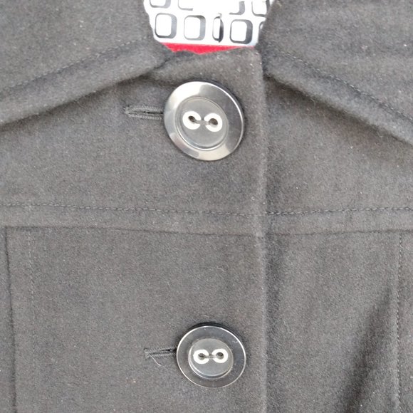 🌎Tulle || Black Wool Blend Coat - Picture 3 of 8